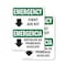 Signmission First Aid Kit Bilingual, 10 in W x Rectangle, Plastic OS-2PACK-EM-P-1014-L-10320 - alternate 1